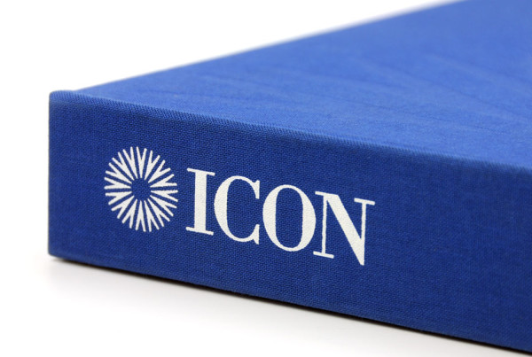 ICON International Binder with screen printed logo and debossed logo