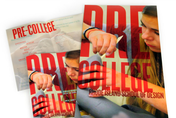 Rhode Island School of Design Continuing Education (RISD CE) Pre-College program brochure, mailer, poster