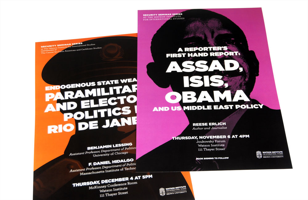 Brown University Watson Institute Assad Isis Obama Poster