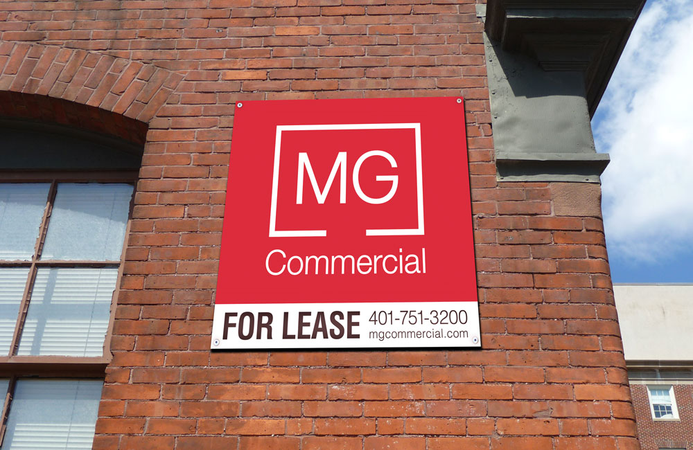 MG Commercial Real Estate for Lease Signage