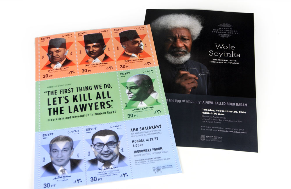 Brown University Posters Wole Soyinka Amr Shalakany