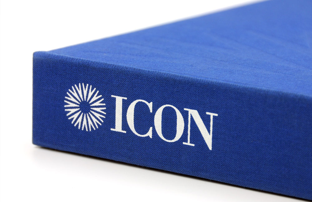ICON International Binder with screen printed logo and debossed logo