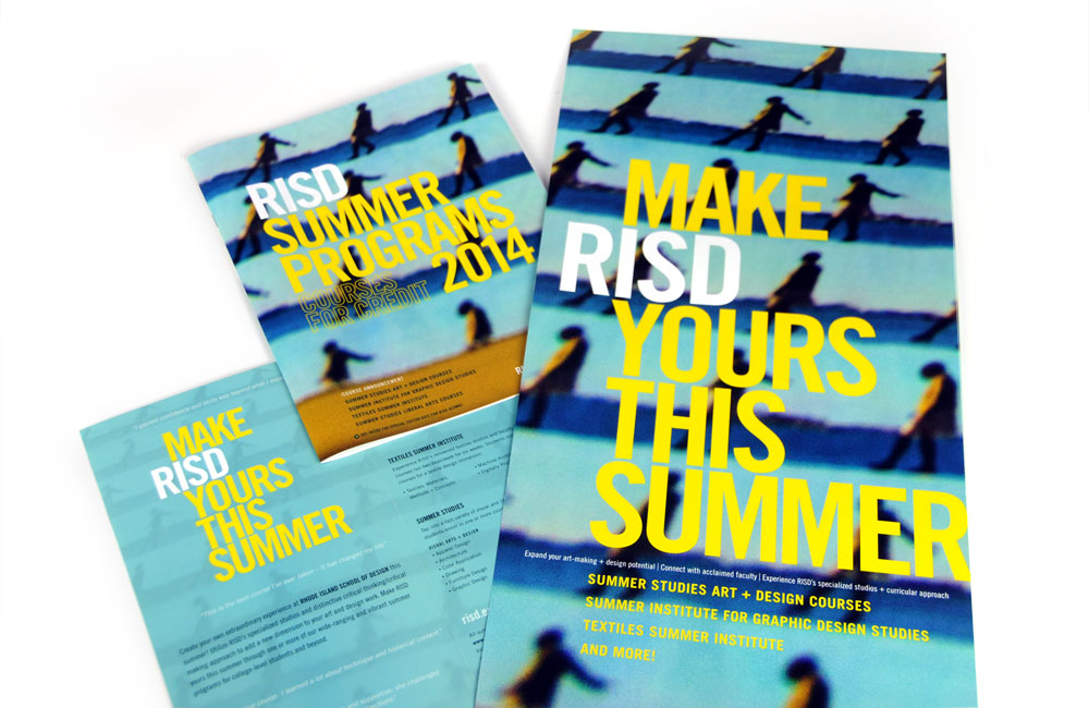 Rhode Island School of Design Continuing Education (RISD CE) Summer Studies Program brochure, poster, mailer