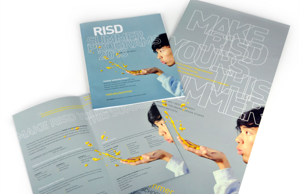 Rhode Island School of Design Continuing Education (RISD CE) Summer studies brochure, poster, mailer, course catalog