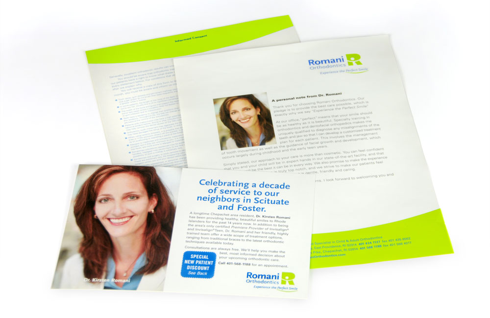 Romani Orthodontics collateral materials