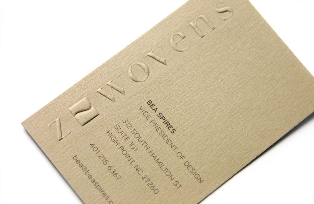 Z-Wovens Business Card for Bea Spires Vice President of Design
